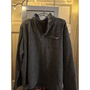 Woolrich 1/4 Zip Gray Pullover Sweater Sweatshirt Men's XL